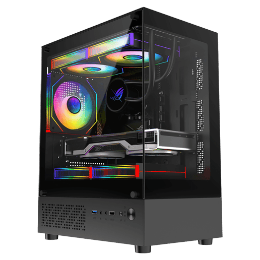 CiT Celcius EBK Micro Tower Gaming Case - Black 